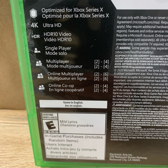 XBox One Series X Madden 21 - Picture 8 of 8